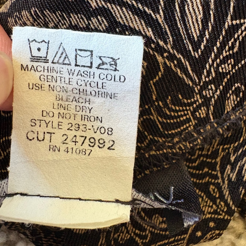 Vintage Y2K Skirtology Brown & Black Paisley Maxi Skirt - Picture 9 of 9